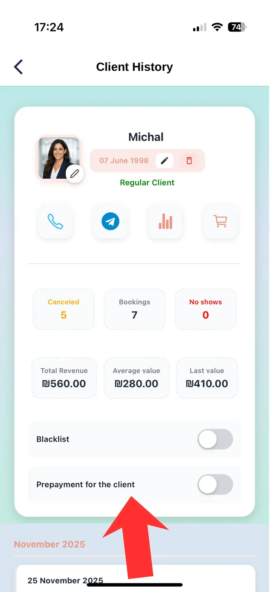 Client settings