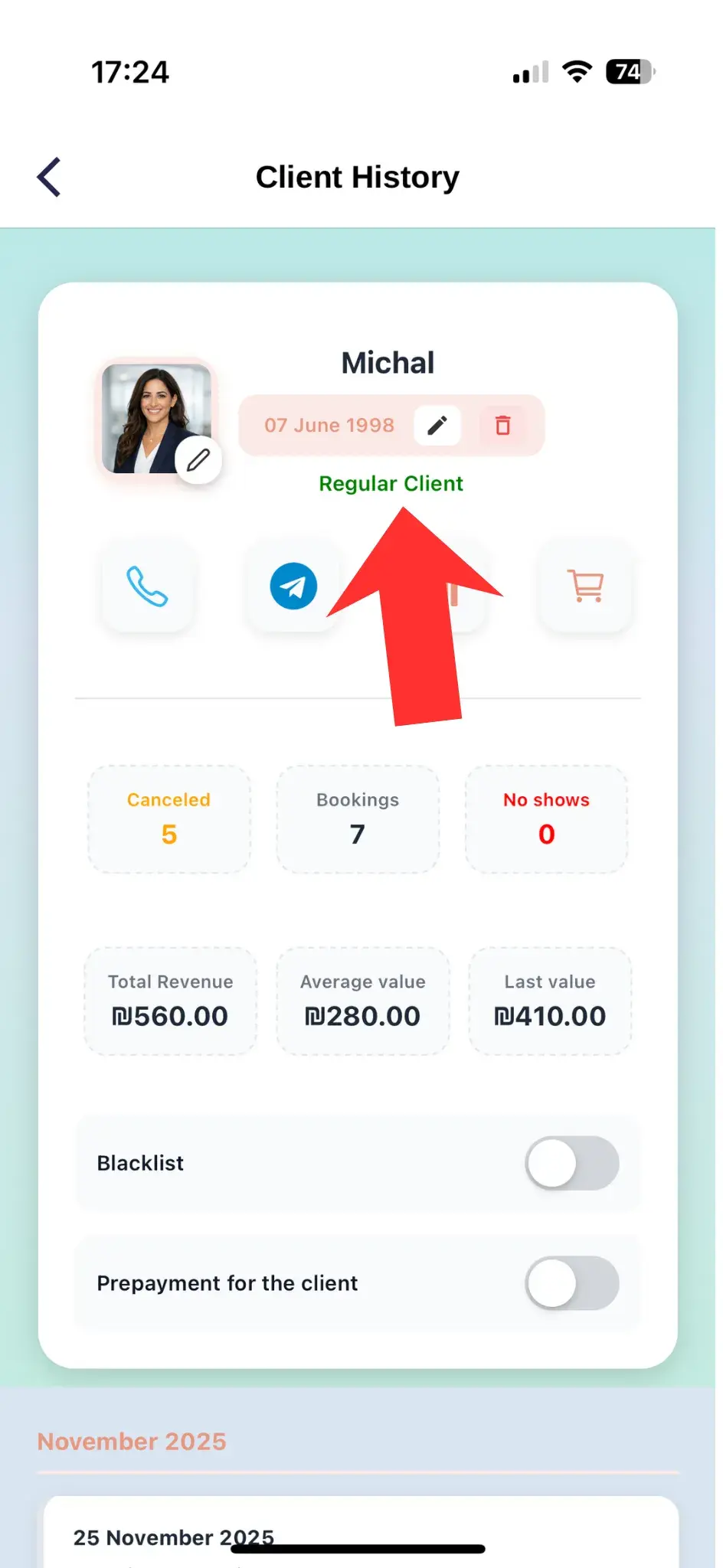Client details