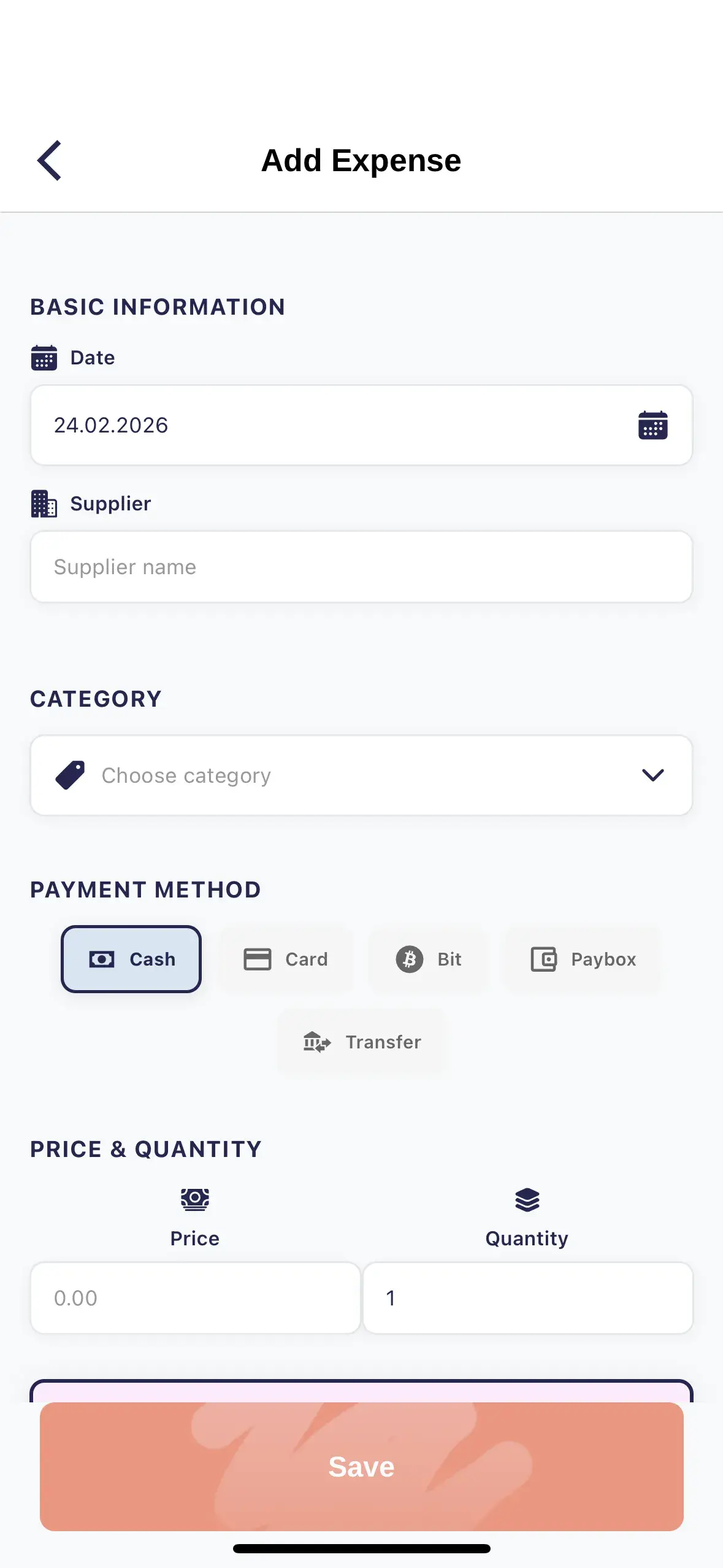 How to add an expense