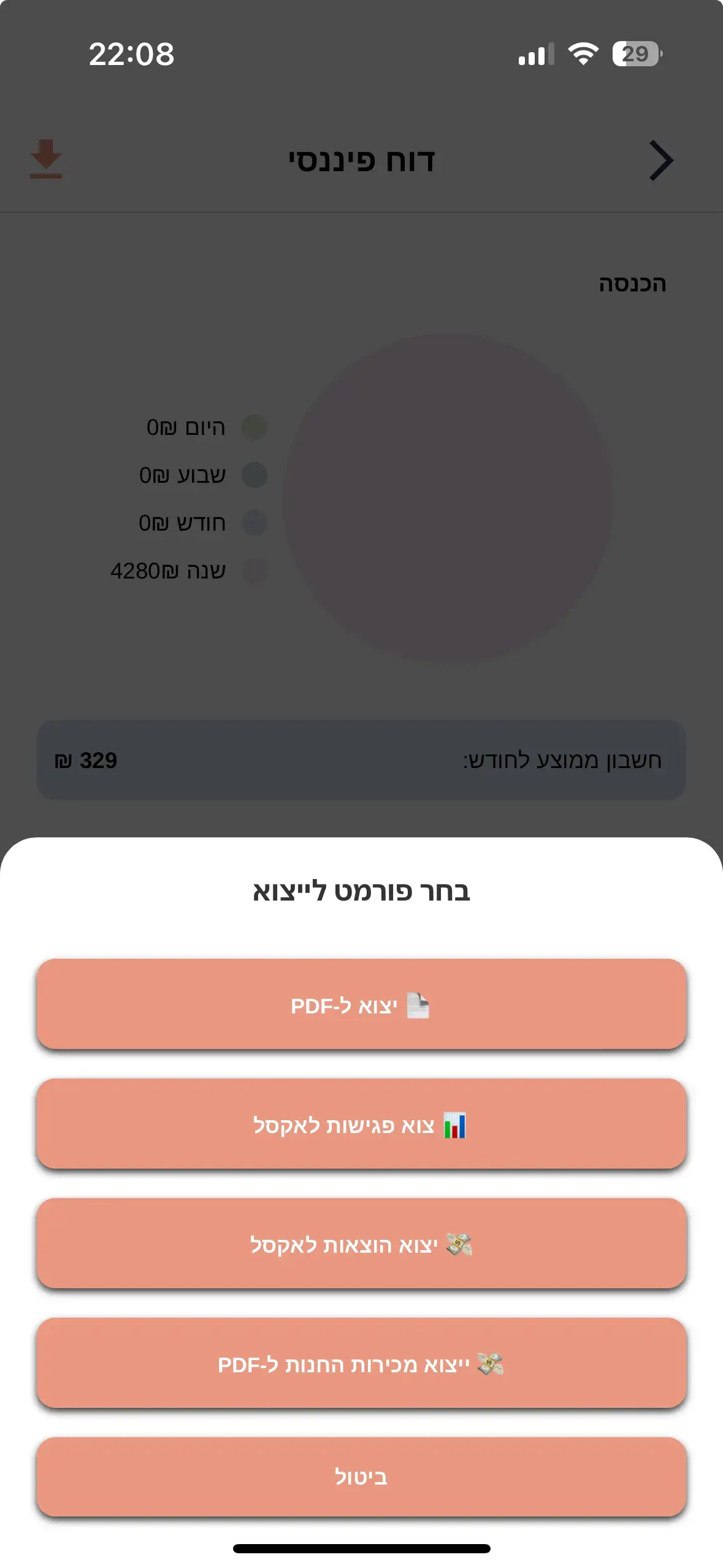 דוחות זמינים