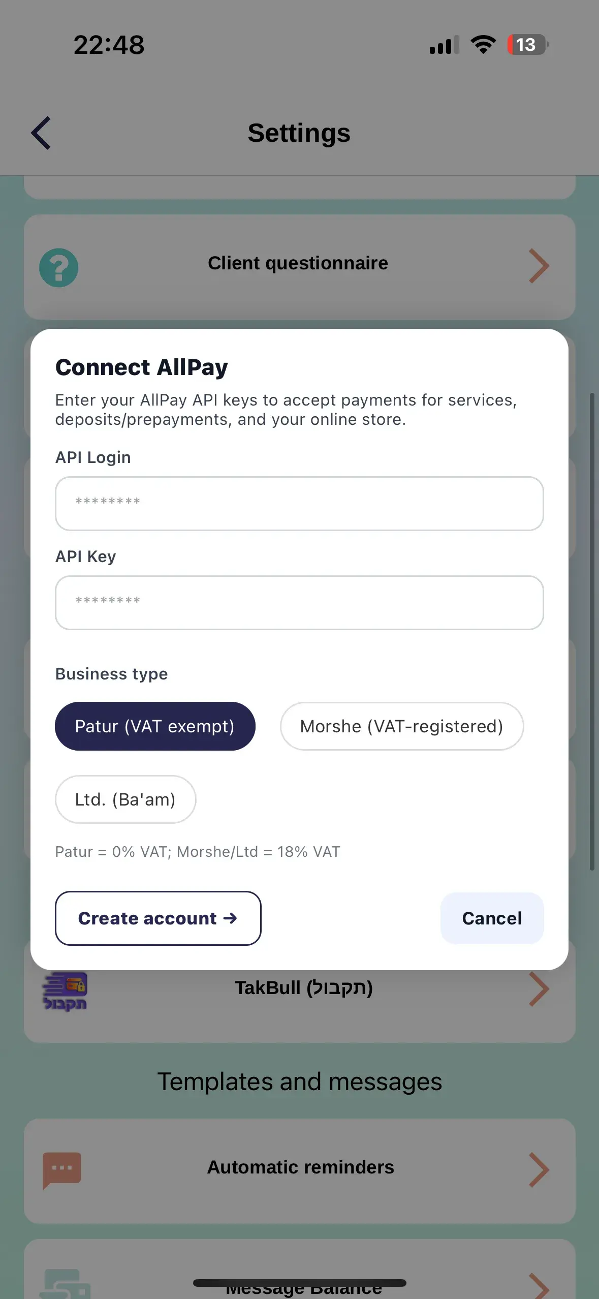 Method 2. Manual connection